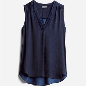 Vince Camuto Sleeveless Rumple Blouse V Neck